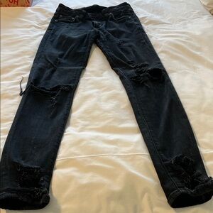 Lovers + Friends Black Distressed Jeans